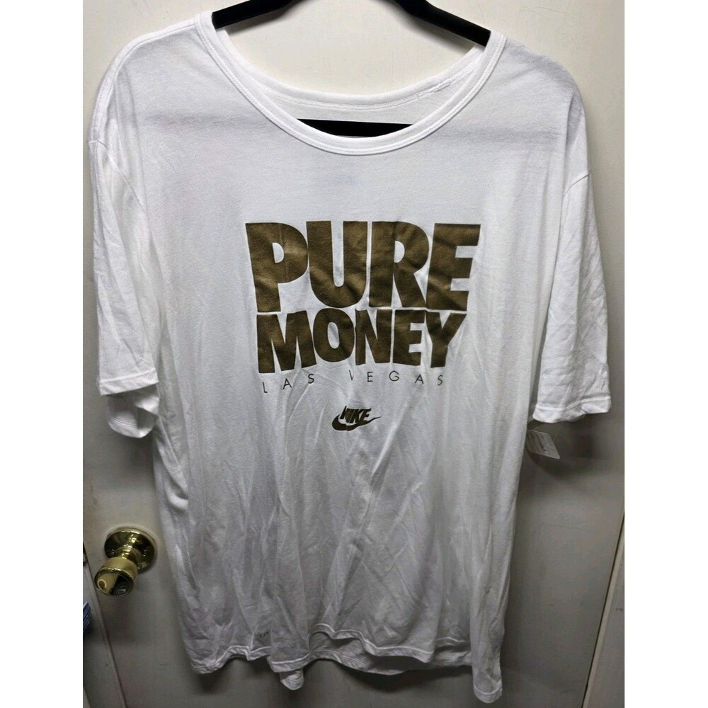 Nike Dri-FIT Men's White Las Vegas Money Graphic Print Athletic Tee XXL